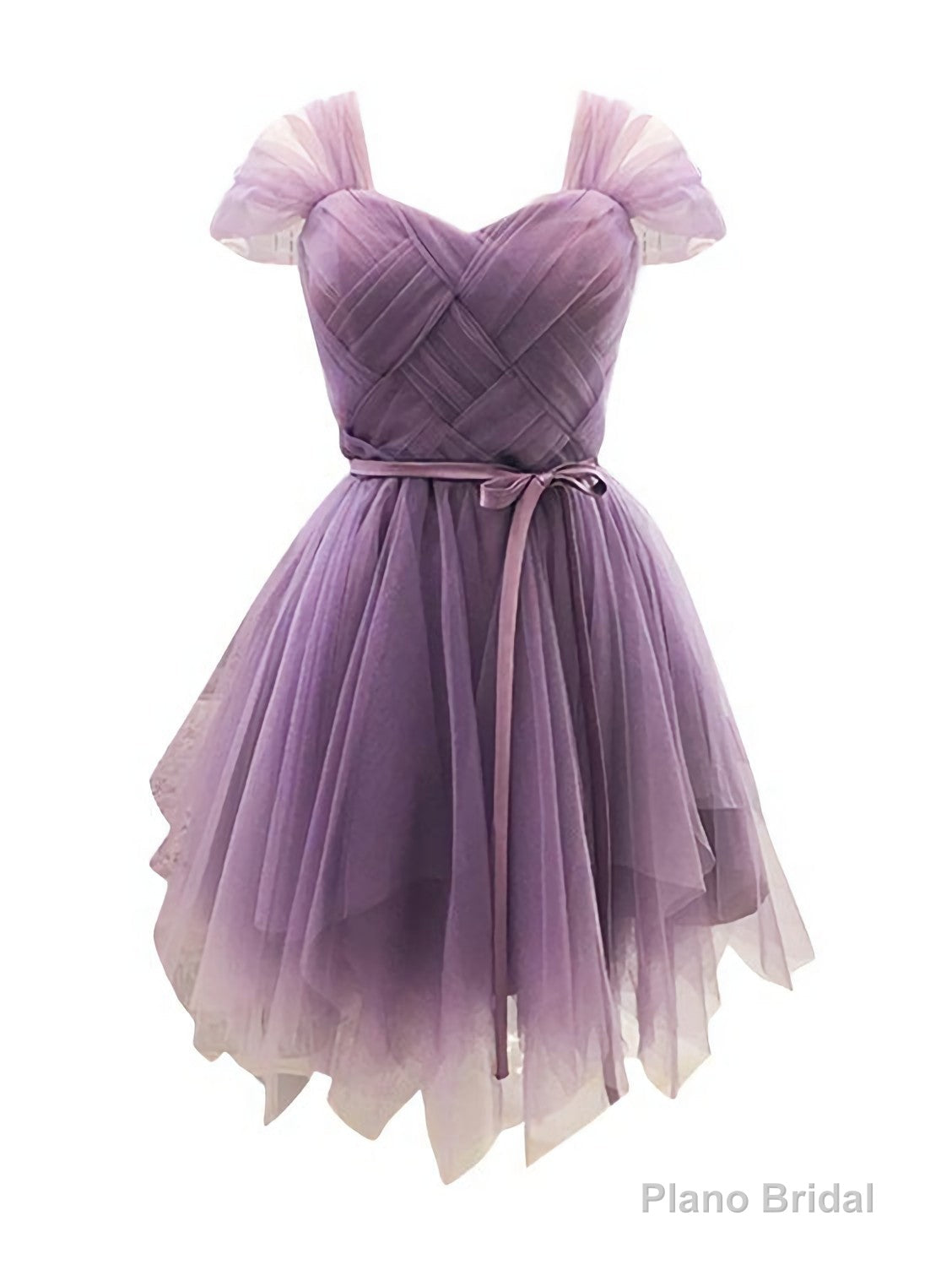 Purple Sweetheart Stretch Back Tulle Homecoming Dress