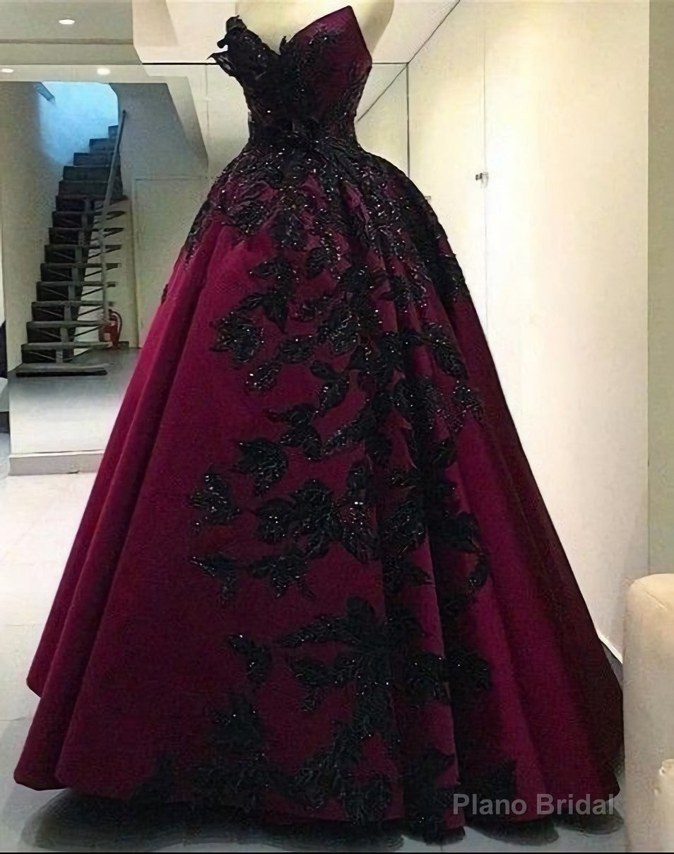Elegant Evening Dresses, Lace Appliques Ball Gown Prom Dress, Evening Dress Main image