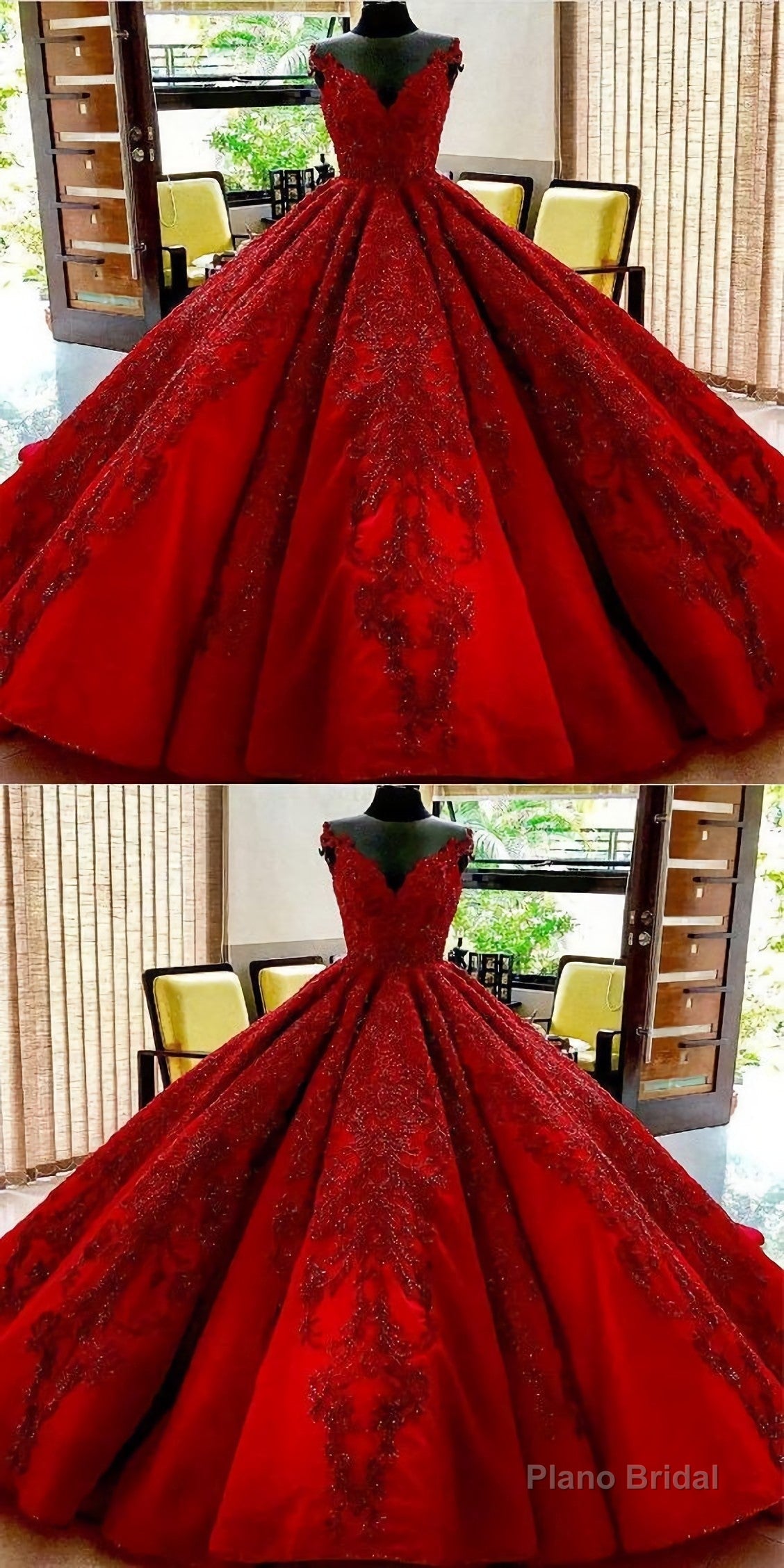 Gorgeous Royal Blue Appliques Beads Quinceanera Dresses, Formal Ball Gown Prom Dress Main image