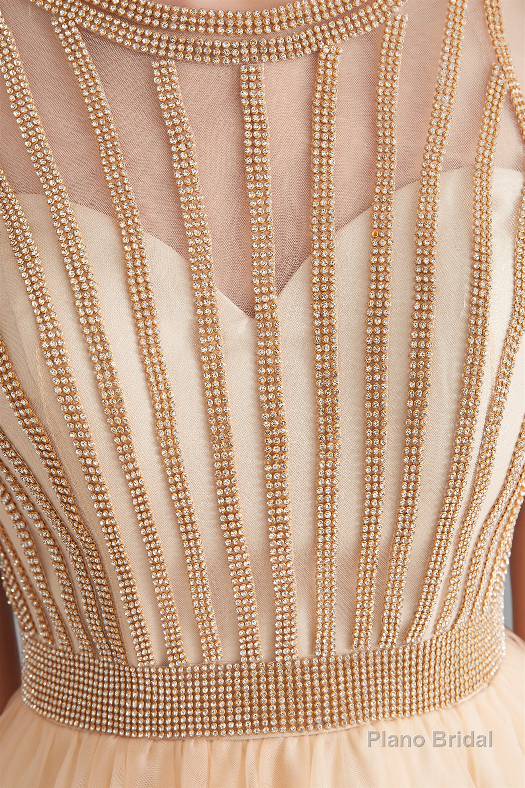 A-Line Tulle Sleeveless Beading Homecoming Dresses