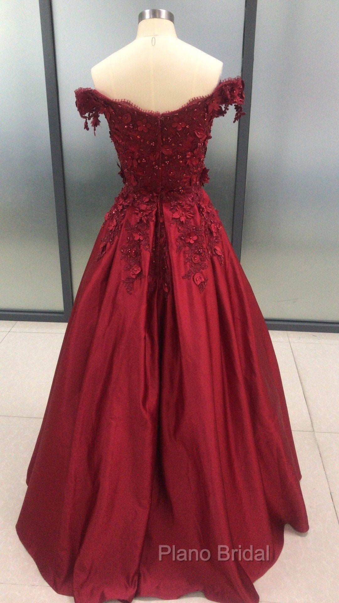 Charming Dark Red Long Sweetheart A-line Formal Prom Dresses, Wine Red Evening Gown Secondary image