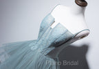 Charming Green Tulle Straps Layers Long Formal Dresses, Tulle Party Dresses Formal Prom Dresses