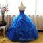 Charming Royal Blue Tulle Formal Prom Gown , Sweet Party Dresses