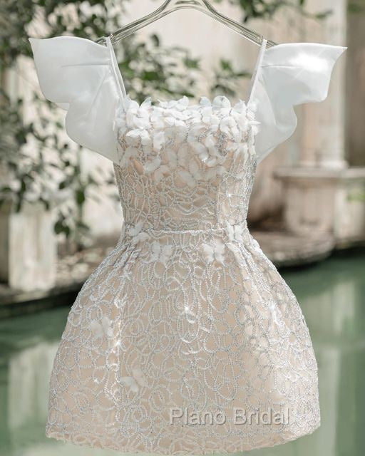 Chic Glitter A-Line Beaded Short Homecoming Dresses 18Th Birthday Outfits