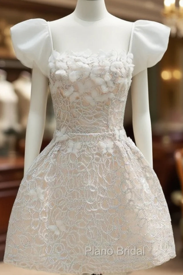 Chic Glitter A-Line Beaded Short Homecoming Dresses 18Th Birthday Outfits Main image