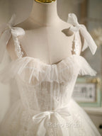 Chic Ivory Tulle Homecoming Dresses with Lace, Short Sweetheart Formal Prom Dresses