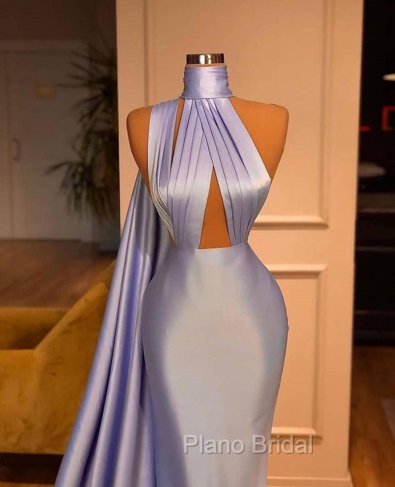 Chic Lilac One-shoulder Mermaid Long Formal Prom Dresses On Sale Secondary image
