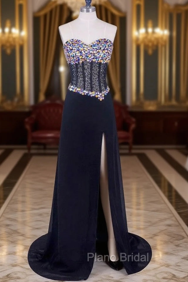 Chiffon Cheap Corset Elegant Black Formal Prom Dresses