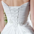 Chiffon Sweetheart Neckline A-Line Wedding Dresses With Rhinestones