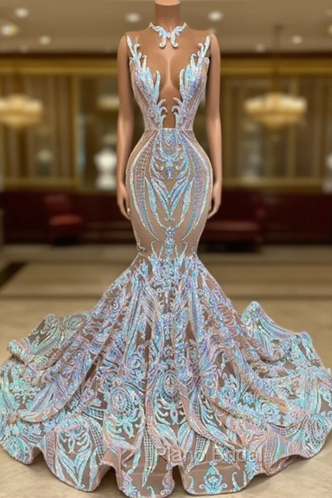 Classic Mermaid Lace Floor-Length Formal Prom Dresses On Sale Main image