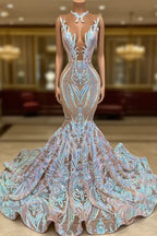 Classic Mermaid Lace Floor-Length Formal Prom Dresses On Sale