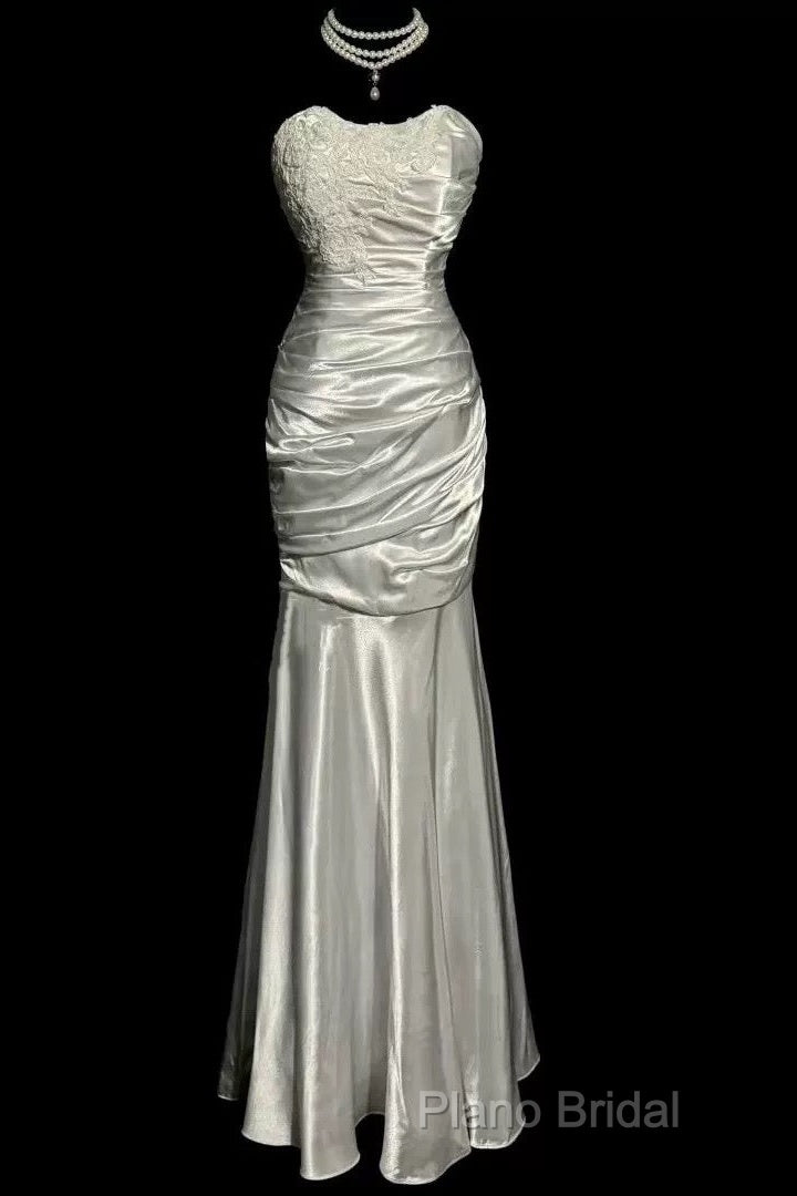 Classy Mermaid Sweetheart Lace Ivory Long Formal Gowns Formal Prom Dresses