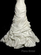 Classy Mermaid Sweetheart Taffeta Ivory Long Wedding Dresses Bridal Dresses