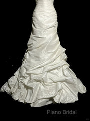 Classy Mermaid Sweetheart Taffeta Ivory Long Wedding Dresses Bridal Dresses