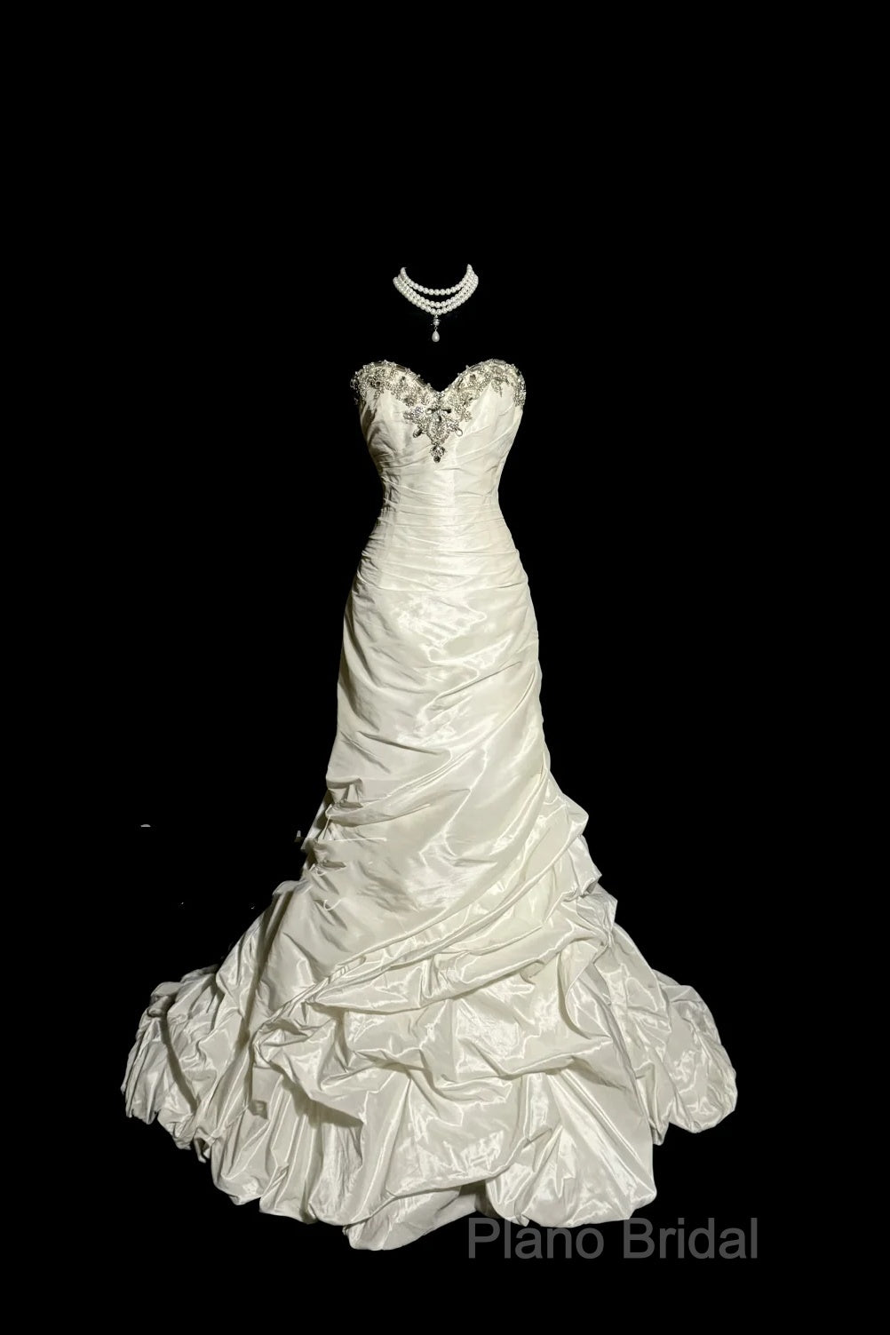 Classy Mermaid Sweetheart Taffeta Ivory Long Wedding Dresses Bridal Dresses