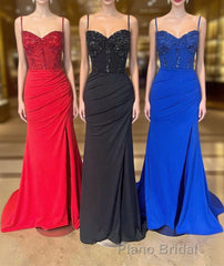 Cold Sleeves Sequin Top Mermaid Long Formal Prom Dresses