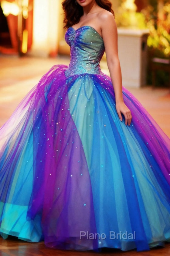 Colorful Floor Length Long Formal Prom Dresses, Colorful Formal Dresses Secondary image