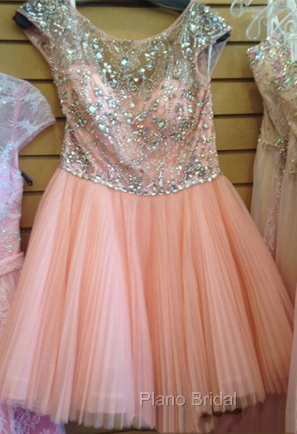 Custom Made Round Neck Pink Short Formal Prom Dresses, Short Graduation Dresses, Short Homecoming Dresses Secondary image