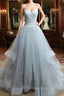 Custom Made Sweetheart Neck Floor Length Light Grey Formal Prom Dresses, Formal Prom Gown, Formal Dresses
