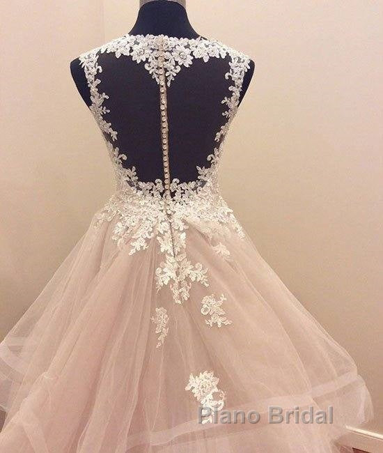 Custom Made Tulle Lace Long Formal Prom Gown, Lace Evning Dresses
