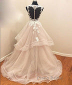 Custom Made Tulle Lace Long Formal Prom Gown, Lace Evning Dresses