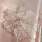 Cute A Line Halter Pink Travel Vacation Dresses Short Satin Birthday Dresses