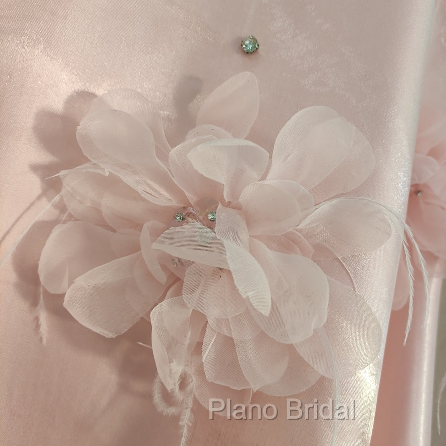 Cute A Line Halter Pink Travel Vacation Dresses Short Satin Birthday Dresses