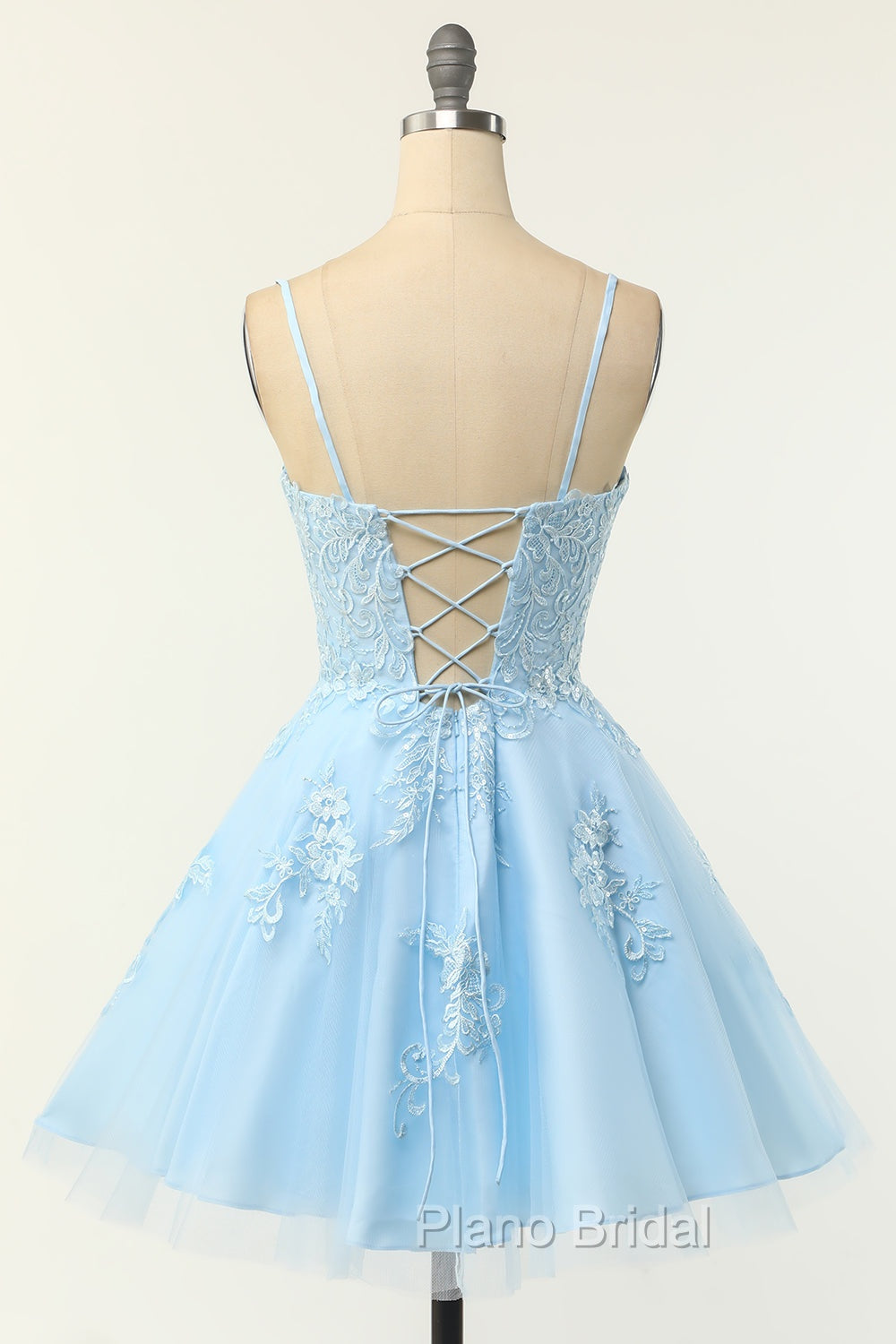Cute Glitter Blue Homecoming Dresses A Line Sequins Short Formal Prom Dresses with Appliques