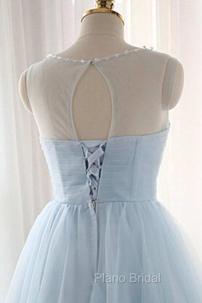 Cute Light Blue Homecoming Dresses With Belt, Lovely Short Formal Prom Dresses Secondary image