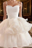 Cute Sweetheart Neck Organza White Formal Prom Dresses, White Homecoming Dresses