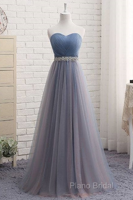 Cute Sweetheart Neck Tulle Formal Prom Dresses, Tulle Bridesmaid Dresses Secondary image