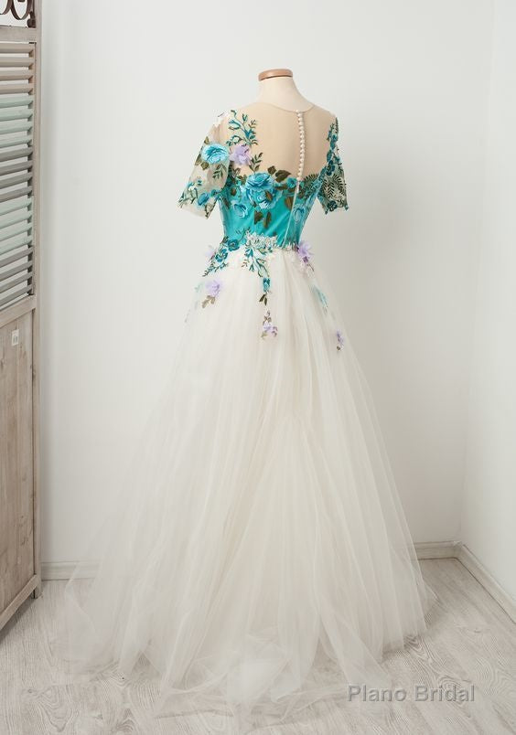 chic appliques tulle homecoming dresses beautiful floor length homecoming dresses Secondary image