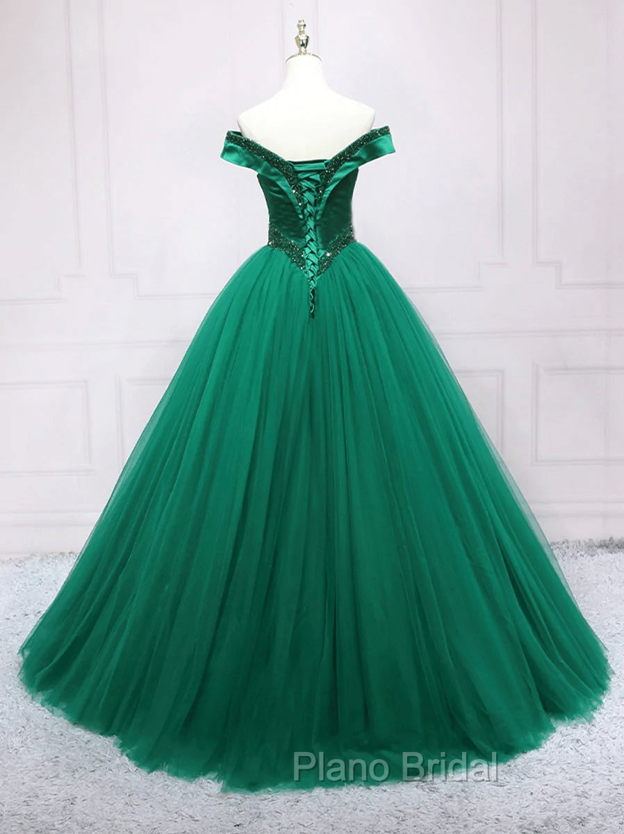 Dark Green Princess Long Formal Dresses Green Party Dresses Sweet 16 Dresses Formal Prom Dresses shops Secondary image