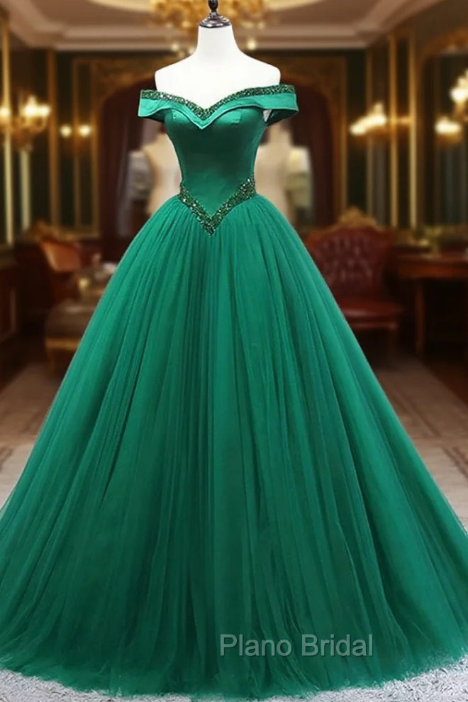 Dark Green Princess Long Formal Dresses Green Party Dresses Sweet 16 Dresses Formal Prom Dresses shops Main image