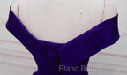 Dark Purple Off Shoulder Satin Long Formal Gown, Formal Prom Dresses