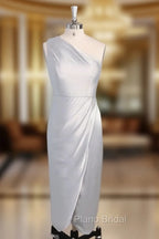 Designer Ruffles Sleeveless One Shoulder Asymmetrical Bridesmaid Dresses