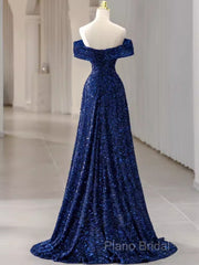 Elegant A Line Off The Shoulder Royal Blue Formal Prom Dresses Formal Dresses