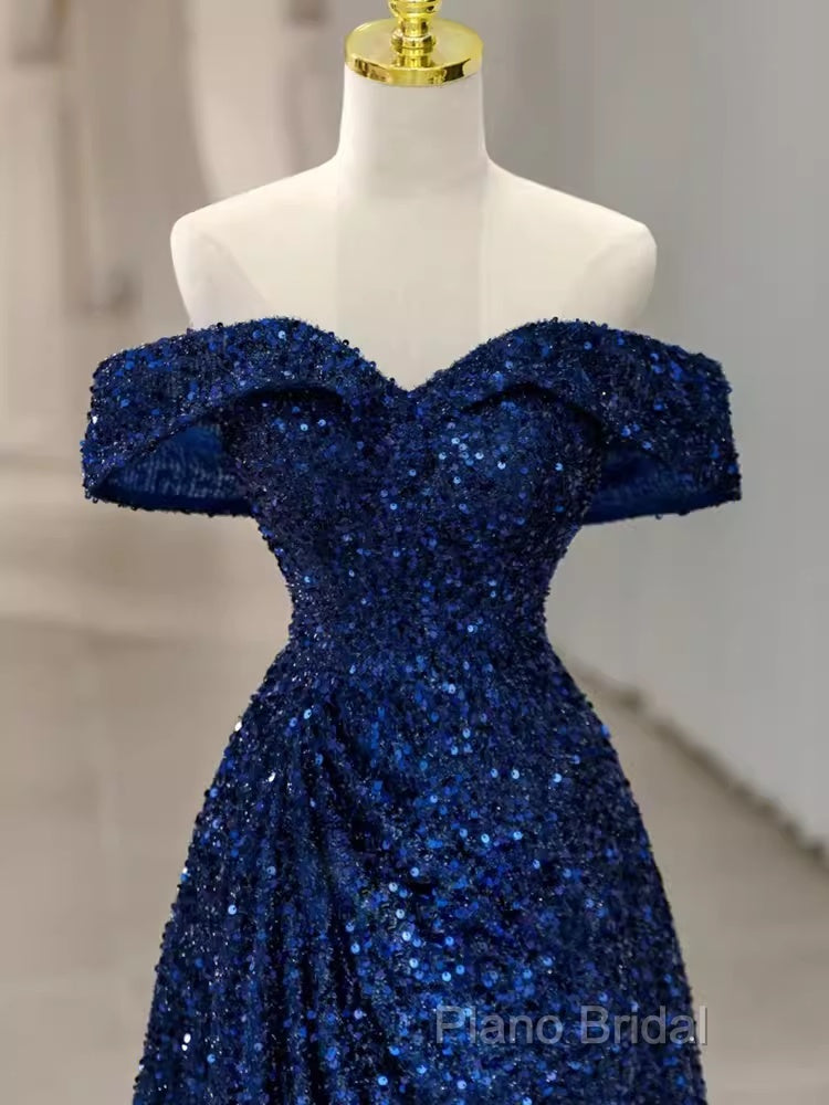 Elegant A Line Off The Shoulder Royal Blue Formal Prom Dresses Formal Dresses
