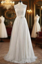 Elegant And Noble A-Shaped V-Neck Belt With Stickers For Beach And Floor Length Wedding Dresses