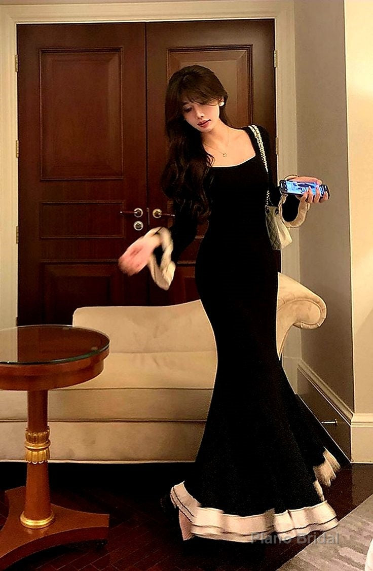 Elegant Black Mermaid Long Evening Dresses Party Long Dress Secondary image