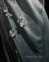 Elegant Chiffon Mermaid Gown  For Formal Prom&Party Spaghetti Strap Sequined Applique Evening Gown