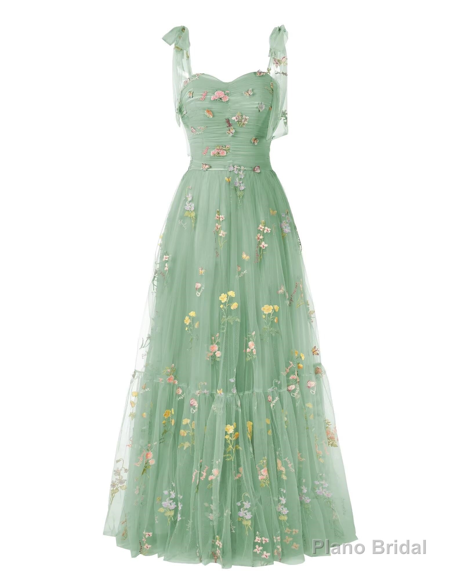 Elegant Embroidery Dark Green Prom Dresses Sweetheart Spaghetti Straps A Line Party Dress Long Simple Formal Dress