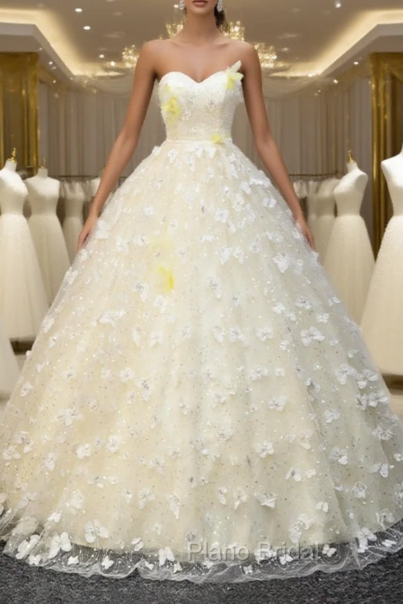 Elegant Halter Neckline Tulle Floor Length Formal Prom Dresses, Yellow A-Line Evening Formal Dresses Main image