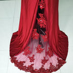 Elegant Long Mermaid Spandex Off Shoulder Party Dresses, Wine Red Bridesmaid Dresses