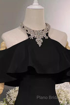 Elegant Mermaid Black Long Formal Prom Dresses Formal Dresses