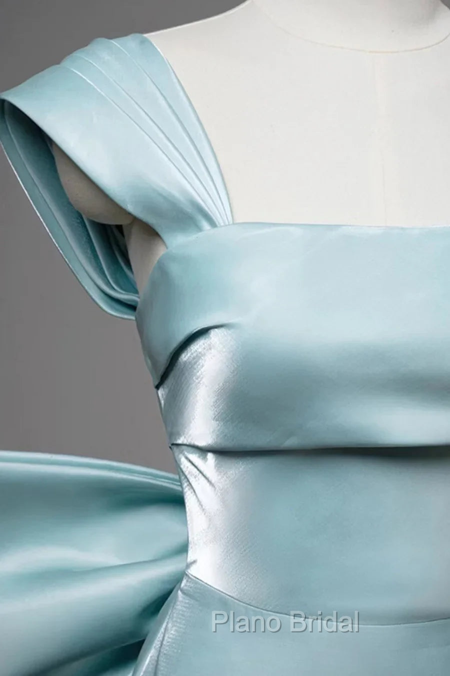 Elegant Mermaid Bow Satin Long Evening Dresses Formal Prom Dresses