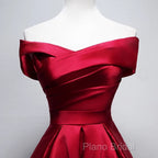 Elegant Off Shoulder Satin Knee Length Bridesmaid Dresses
