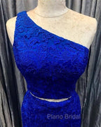 Elegant One Shoulder Homecoming Dresses Two Piece Formal Prom Short Dresses