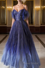 Elegant Purple Stars A-Line Formal Prom Dress Love Elegant Purple Star Lolita