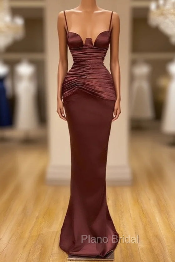 Elegant Spaghetti-Straps Mermaid Evening Party Gowns Long Formal Prom Dresses Main image